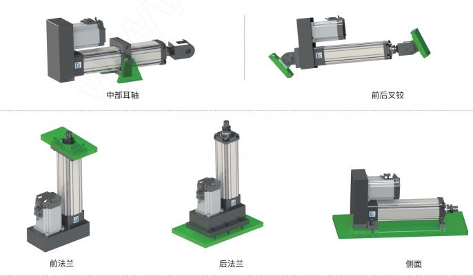 伺服电动缸的安装方式和伺服电动缸的安装附件